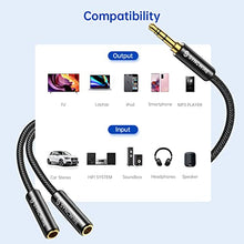 Load image into Gallery viewer, Syncwire Headphone Splitter, Nylon-Braided Extension Cable Audio Stereo Y Splitter (Hi-Fi Sound), 3.5mm Male To 2 Ports 3.5mm Female Headset Splitter for Phone, PS4, Switch, Tablets &amp; More
