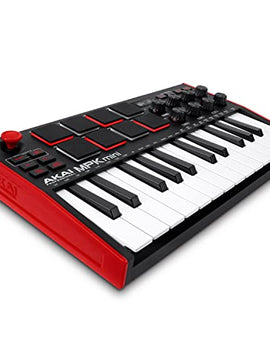 AKAI Professional MPK Mini MK3 - 25 Key USB MIDI Keyboard Controller With 8 Backlit Drum Pads, 8 Knobs and Music Production Software Included